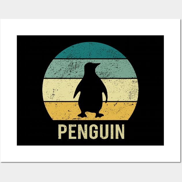 Penguin At Sunset A Gift For Penguins Lovers Wall Art by MerchAndrey